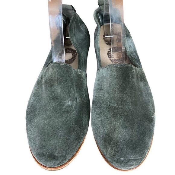 Sorel Ella Olive Green Suede Leather Flats Slip On Loafers Casual Shoes sz 8.5 - Picture 6 of 16